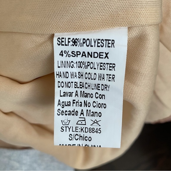 HOT MIAMI STYLES NWT Rose Gold Sequin Midi Bodycon  Dress, Size Small - Picture 10 of 16